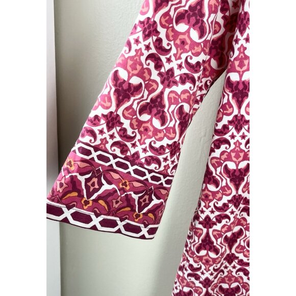 Coolibar Oceanside Tunic Dress Womens Sz M Pink UPF 50+ Beach Travel Vacation - Picture 3 of 8